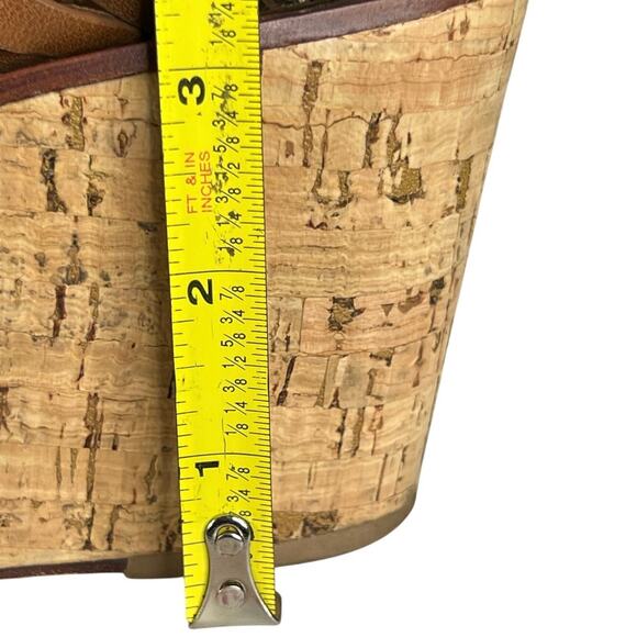 Tory Burch Women’s Killian Brown Leather Woven Wedge Sandals Size US 7.5 - Picture 12 of 12